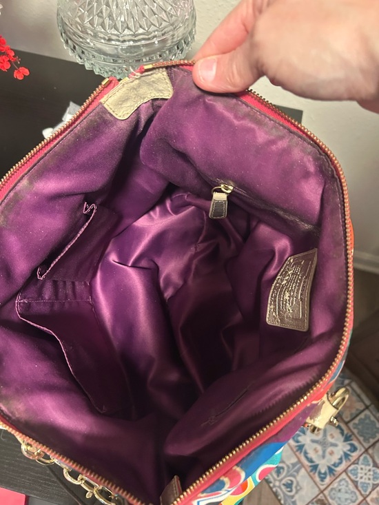 📍AS IS PROJECT! Coach Poppy Signature Large Tote Bag No Offers - Picture 14 of 16